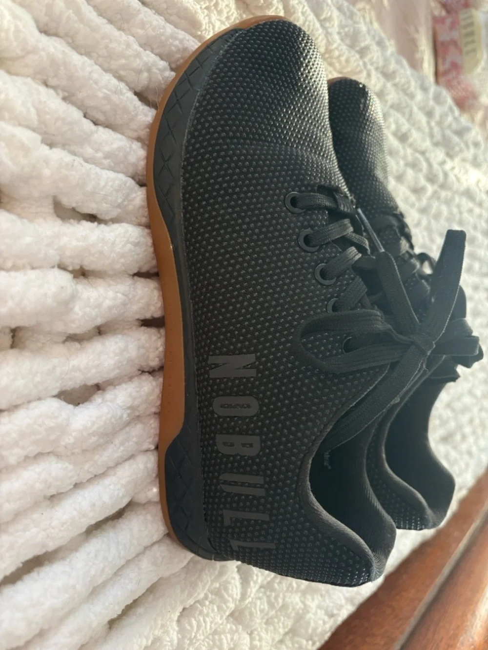 NOBULL Women's Black Knit Training Sneakers - Picture 2 of 5